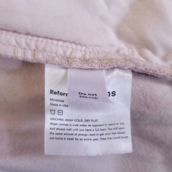 NWT Reformation Evie Straight Ankle Crop Belted Paper Bag Pants Rose Pink 26 - Picture 13 of 14